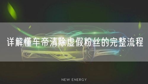 详解懂车帝清除虚假粉丝的完整流程