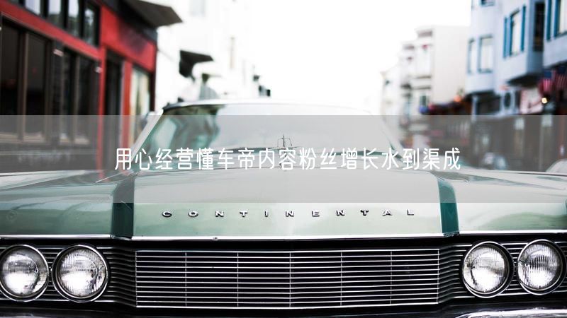 用心经营懂车帝内容粉丝增长水到渠成