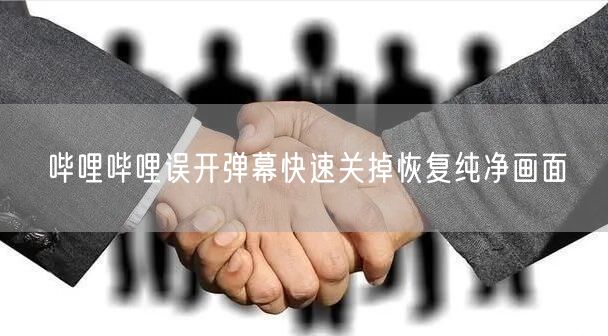 哔哩哔哩误开弹幕快速关掉恢复纯净画面