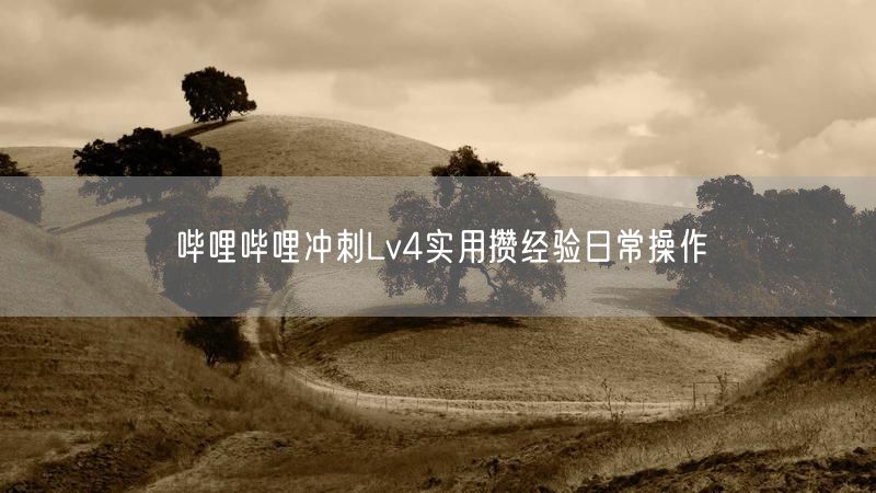 哔哩哔哩冲刺Lv4实用攒经验日常操作