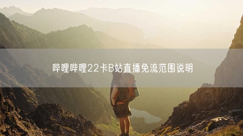 哔哩哔哩22卡B站直播免流范围说明