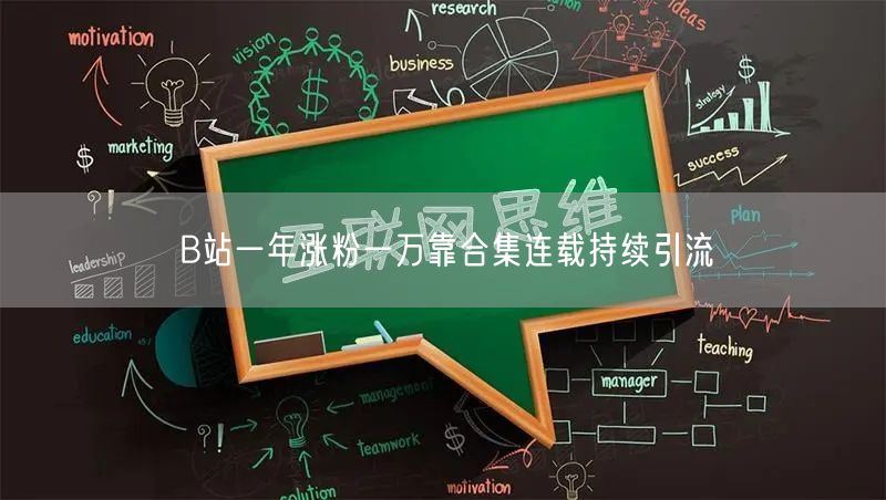 B站一年涨粉一万靠合集连载持续引流